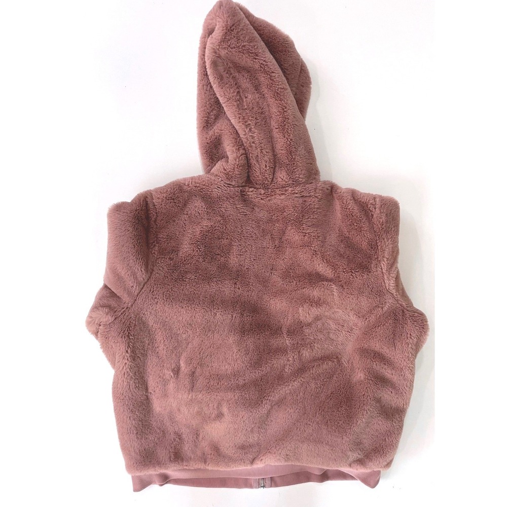 Athleta Ritual Jacket Dogwood Mauve Pink Sherpa‎ Teddy Zip Jacket Bomber Hoodie - Picture 4 of 6